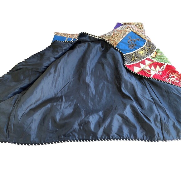 Vtg Colorful Patchwork Button Front Jacket Unbranded 80's L? - Picture 11 of 12